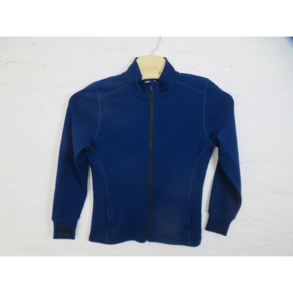 Minus33 Merino Wool Jacket Womens Large Heavyweight Sweatshirt Blue Full Zip